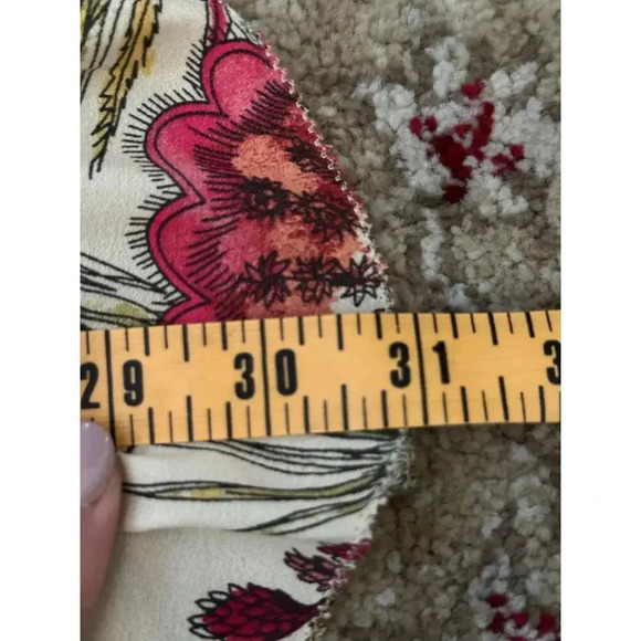 Free People Haze Bird Floral Printed Ruffle Trim Boho Tunic Top Size XS - Picture 11 of 14